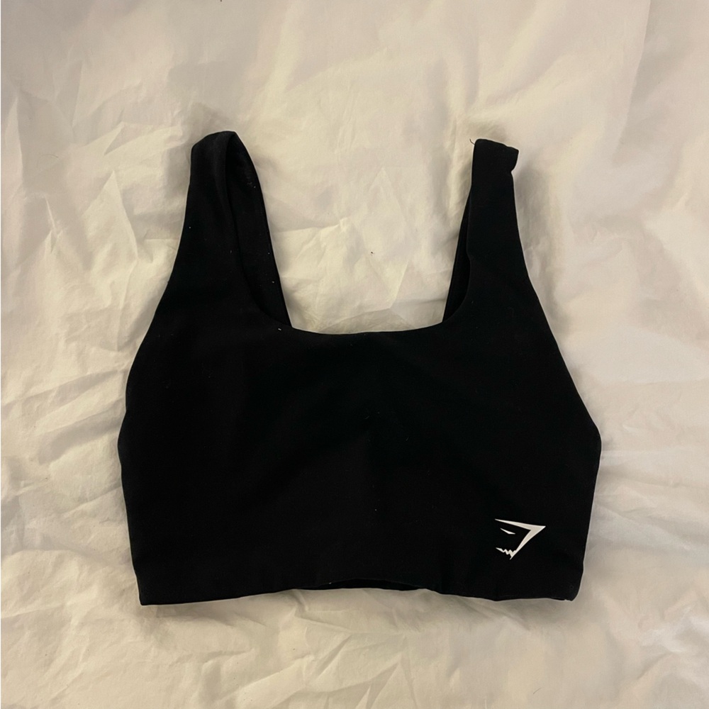 gym shark compression bra square neck